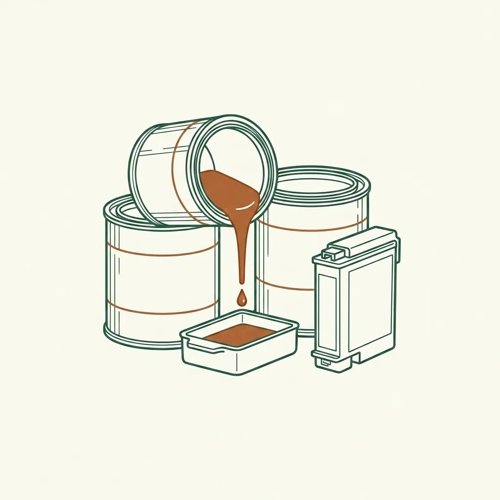 Ilustrație — cerneluri și consumabile tipografice